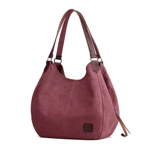 Eco-friendly <b>canvas</b> women's single-shoulder tote <b>bag</b> with custom logo, <b>large</b> capacity, ideal for shopping - Product Image 2