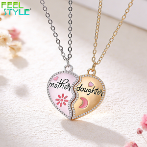 Mini Collar con Corazón <span class=keywords><strong>de</strong></span> Zirconia 5A, Acero Inoxidable 316L, Grabado Personalizado, Temática <span class=keywords><strong>de</strong></span> <span class=keywords><strong>Amor</strong></span>, Chapado en Plata y Oro PVD, Regalo - Product Image 2