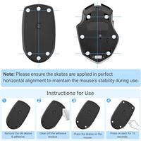 Patins de souris 20 points en PTFE haute densité avec bords arrondis, résistants à l'usure, contrôle de vitesse, compatibles avec les tapis de souris en verre et en tissu