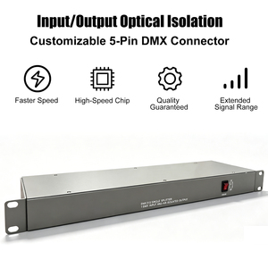 Amplificateur Répartiteur de Signal DMX 8 Voies 1 Entrée 8 Sorties Opto-isolé pour Éclairage de Scène DJ Disco Club Mariage Concert Événement - Product Image 3