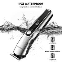 PRITECH – tondeuse à cheveux professionnelle Rechargeable sans fil pour hommes, avec écran Led de verrouillage de voyage 5 en 1, ensemble de toilettage IPX6