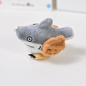 Llavero de Peluche de Tiburón Adorable, Diseño Creativo de Dibujos Animados, Relleno de Algodón PP, 0-10cm, Muñeco Divertido, Regalo para Navidad - Product Image 4