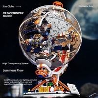 Ensemble de blocs de construction Globe Lumineux 90104, Série MOC Idea Modèle Terrestre, Jouet de Construction Scientifique Éducatif et Ornement de Bureau