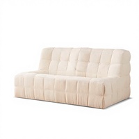Sofá de doble asiento con compresión al vacío, de franela y pana, estilo moderno y sencillo, con esponja pura de alta densidad e integración sin estructura.