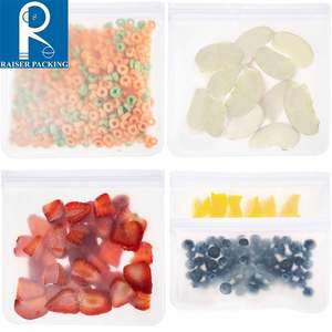 Bolsas de Almacenamiento de Alimentos Reutilizables, Ecológicas, Plegables, Herméticas, a Prueba de Fugas, de Grado Alimenticio, con Cierre Ziplock de PEVA - Product Image 5