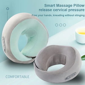 Compresa caliente, cabezal de 2 vibraciones, almohada de masaje de amasado multifuncional, libera presión cervical para aplicación en el cuello - Product Image 3