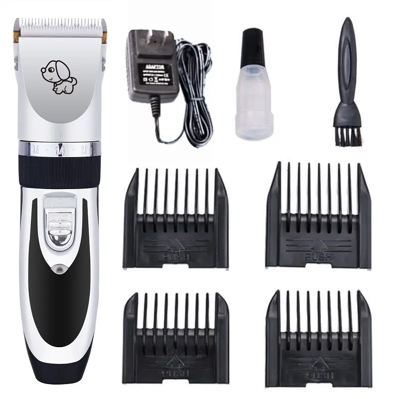 Rechargeable Electric Cordless Low Noise Pet Grooming Hair Trimmer Clippers for Dogs