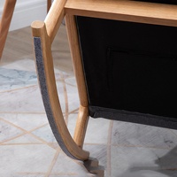 JIAMUJIA Fauteuil inclinable en bois massif pour balcon, chaise longue paresseuse, canapé à bascule pour appartement et villa, salon, maison, loisirs