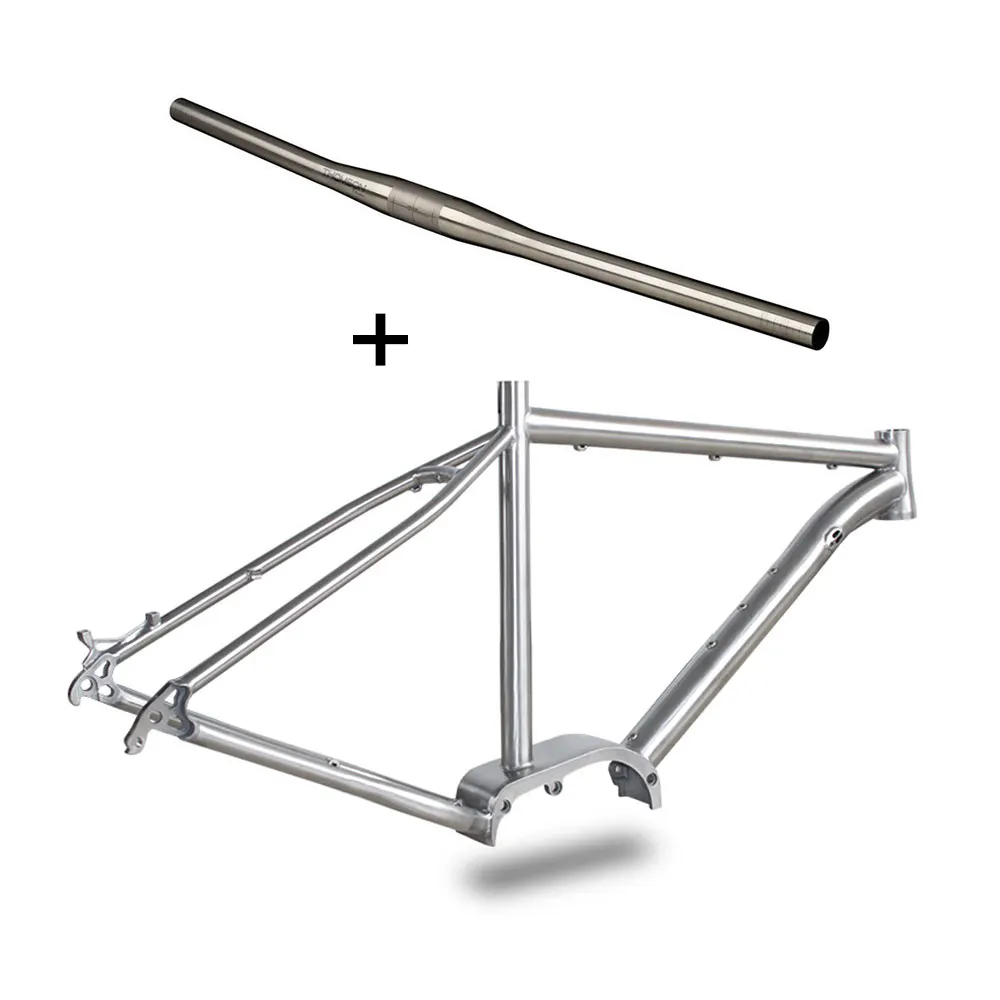 Superlight Pedelec Bike Parts Custom Make Titanium Electric Bicycle Frame with Bafang G510/ M620 Motor and S Handlebar
