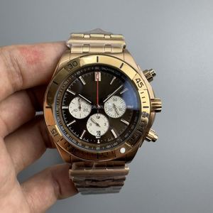 Relojes de Hombre de Lujo, Cronógrafo de Cuarzo, Oro Rosa, Acero Inoxidable 316L, Movimiento Japonés VK, Reloj para Hombre, Orologi - Product Image 5