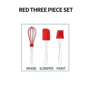 3Pcs Non-Stick <b>Silicone</b> Cream Scraper Bread Cake Butter Spatula Mixer Oil Brush With PP Handle Cake Spatula Kitchen <b>Baking</b> Tool - Product Image 3
