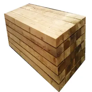 Oil-Impregnated Anticorrosive Wooden Pillows For Landscaping And Paving Wooden Sleepers For Railway