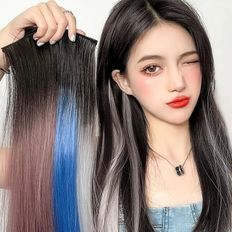 2x Set di capelli auto-Stick Pix parte ponte parrucca di alta qualità capelli umani extension - Product Image 1