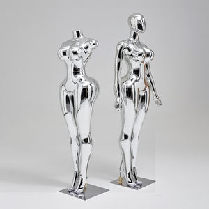 M128-CURY10 Mannequin Femme Chromé BBL Courbes Sexy Réaliste Présentoir de Vêtements Femme Corps Entier - Product Image 1