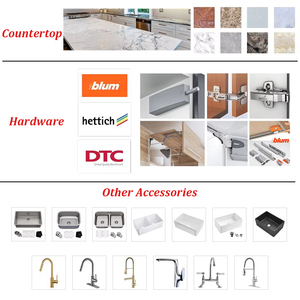 Alland tu sửa Châu Âu Trắng rửa sồi mô-đun Túi cửa trượt đựng thức ăn Hệ thống lưu trữ bằng gỗ tủ bếp phần cứng - Product Image 6