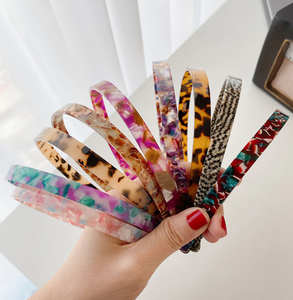 Bandeau en acétate de cellulose classique écaille de tortue avec dents antidérapant léopard écaille de tortue bandeau bandeau accessoire de cheveux - Product Image 1