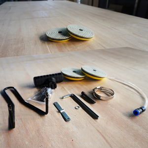 Ensemble de meuleuses à béton manuelles SFX 220V Noir avec accessoires d'extraction de poussière - Product Image 1