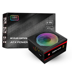 ESGAMING Alimentations <span class=keywords><strong>PC</strong></span> de bonne qualité 750W <span class=keywords><strong>Gamer</strong></span> 80+ Bronze Non-modulaire <span class=keywords><strong>Alimentation</strong></span> de jeu pour <span class=keywords><strong>PC</strong></span> Ordinateur de bureau de jeu - Product Image 1