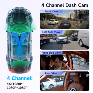 Caméra embarquée Wi-Fi 5G <span class=keywords><strong>de</strong></span> haute qualité avec enregistrement en boucle <span class=keywords><strong>pour</strong></span> <span class=keywords><strong>voiture</strong></span>, 360 degrés, 4 canaux, caméra avant 4K et caméra arrière 1080P, boîte noire <span class=keywords><strong>de</strong></span> <span class=keywords><strong>voiture</strong></span> X15-ultra - Product Image 2