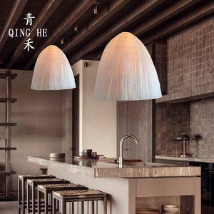 Luminaire suspendu rond Qing He, lampe à économie d'énergie E27, blanc, éclairage pour la maison, la cuisine, le café, le restaurant - Product Image 2