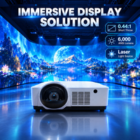 Projecteur laser 3LCD 6000 lumens WUXGA à courte focale 0.44:1, solution de projection multiple pour un affichage grand écran immersif