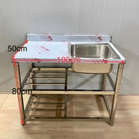 Évier de cuisine multifonctionnel tout-en-un en acier inoxydable avec support à couteaux et égouttoir, simple ou double bac