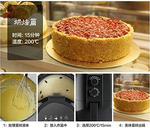 หม้อทอดไร้น้ำมันไฟฟ้า ความจุ 4.5 ลิตร แบบกลม ปรับแต่งได้ สำหรับการทำอาหารเพื่อสุขภาพ เครื่องใช้ไฟฟ้าขนาดเล็กสำหรับใช้ในบ้าน - Product Image 6