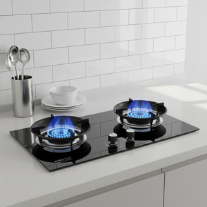 Estufa de Gas de Alta Resistencia con 2 Quemadores, Vidrio Templado, Alta Eficiencia, para Uso en Cocinas de Hoteles y Restaurantes - Product Image 2