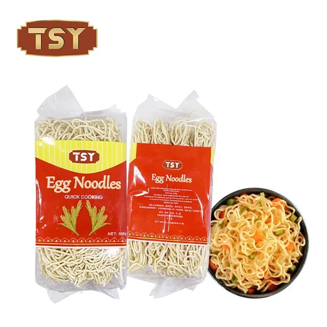 Tasty Chinese Traditional Egg Noodles Recipe Wholesale Packaging Instant Low Sodium Dry Egg Noodles