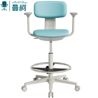 Chaise médicale, sanitisable, imperméable, cadre en alliage d'aluminium, siège en plastique ESD, haute capacité de charge, base antidérapante, certifiée BIFMA