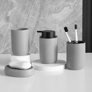 Juego <span class=keywords><strong>de</strong></span> Baño <span class=keywords><strong>de</strong></span> Cerámica Minimalista <span class=keywords><strong>de</strong></span> Lujo en Negro Mate/Blanco/Gris, Dispensador <span class=keywords><strong>de</strong></span> Jabón, Vaso para <span class=keywords><strong>Cepillo</strong></span> <span class=keywords><strong>de</strong></span> Dientes, <span class=keywords><strong>Jabonera</strong></span>, Portacepillos <span class=keywords><strong>de</strong></span> Dientes, Kit <span class=keywords><strong>de</strong></span> Almacenamiento - Product Image 3