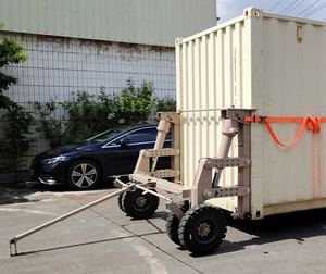 Chariot de récipient d'expédition jusqu'à 50 tonnes par ensemble mécanique non motorisé avec le dispositif de levage hydraulique - Product Image 6