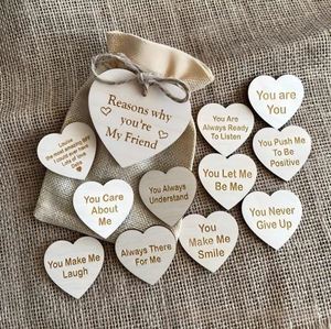 Wholesale Hot-selling New Unique Friendship Gift Stock Decorative <b>Wooden</b> Chip Box Heart <b>Square</b> Shape Customizable - Product Image 1