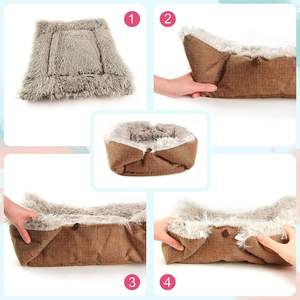Gatos Luxury Fluffy Winter Crate Pad Mat Cojín para mascotas Cat Sleep <span class=keywords><strong>Bed</strong></span> para gatos de interior - Product Image 3