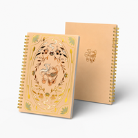 Carnet A5 ligné à couverture rigide avec spirale, motif Tea Time, pour journal intime, planification, cadeau, vente en gros, papeterie en vrac, logo personnalisé