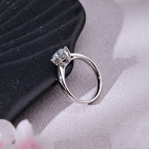 Bague de fiançailles et de mariage en or massif 14 carats avec diamant de laboratoire certifié IGI 1 carat, bijoux de luxe personnalisés en gros - Product Image 4