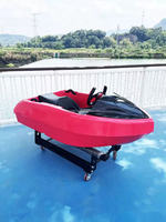 Bateau à grande vitesse Jet Ski en fibre de verre Mini bateau électrique 15KW batterie au lithium planche de surf Mini bateau de karting pour la location de sports nautiques