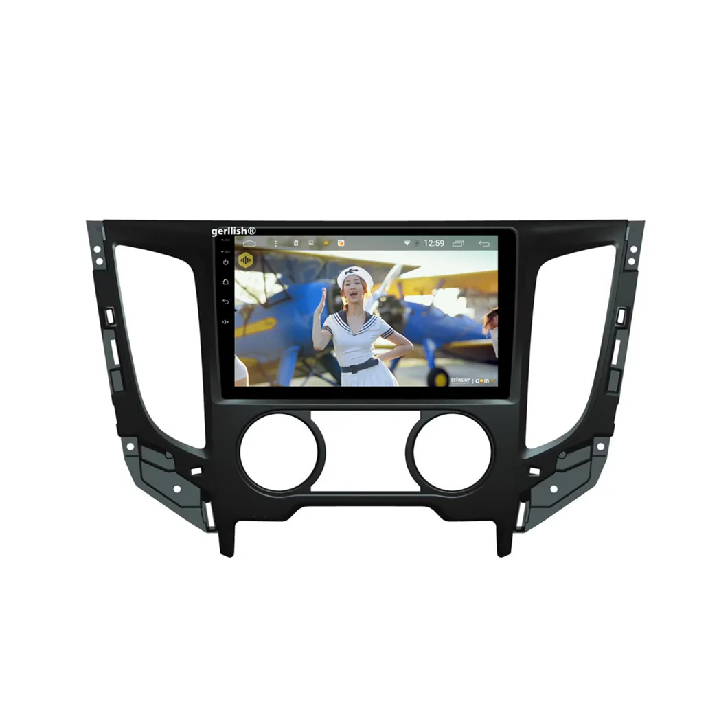 9 "מסך מגע אנדרואיד dvd לרכב נגן ניווט gps עבור מיצובישי טריטון L200 ידני AC 2015-2019