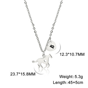 <span class=keywords><strong>Collier</strong></span> Cœur en Acier Inoxydable le Plus Vendu pour Femme, <span class=keywords><strong>Collier</strong></span> Initial Cœur <span class=keywords><strong>Cheval</strong></span> Tendance, <span class=keywords><strong>Collier</strong></span> <span class=keywords><strong>Personnalisé</strong></span> 26 Lettres - Product Image 2