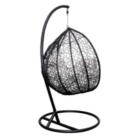 Chaise suspendue de jardin en rotin moderne pour l'extérieur, anti-chute, sécurisée, avec coussin épais et confortable