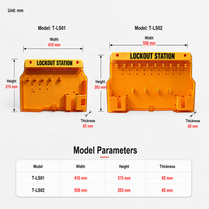 Stazione di Blocco e Etichettatura (Lockout Tagout) in PVC ad Alta Sicurezza, Resistente e Impermeabile, con <span class=keywords><strong>Serratura</strong></span> <span class=keywords><strong>a</strong></span> Combinazione, Capacità 10-20, Stazione LOTO di Sicurezza - Product Image 2