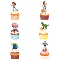 Juego de Vajilla Desechable Ecológica al por Mayor, con Diseño de Vaquero de Dibujos Animados, para Fiestas Temáticas, Vasos y Decoración