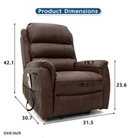 Geeksofa Fauteuil inclinable électrique à double moteur pour les personnes âgées et les patients