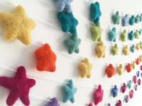 Décoration de chambre à coucher de bébé, 100% laine, en feutre