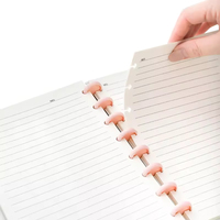 Bloc-notes magique personnalisé en vente directe d'usine Papier épais A5 Macaron Carnets d'école à spirale à feuilles mobiles colorés pour enfants