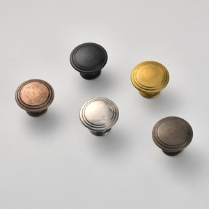 Furniture Handle <b>Knob</b> Round Zinc Alloy Antique Bronze Red Bronze Yellow Bronze <b>Black</b> Bronze Silver Drawer Cabinet Door - Product Image 1