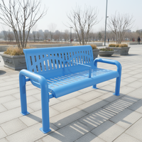 Banc publicitaire moderne en métal - Mobilier d'extérieur pour écoles et parcs - Banc de patio