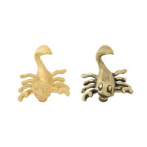 Kleine Scorpion Messing Tür knauf Schlafzimmer Kleider schrank Studie Schublade Messing Knopf - Product Image 6