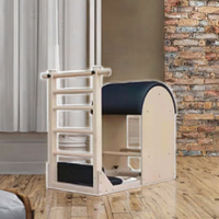 Ensembles de fitness de haute qualité pour la gym : Reformer en bois, Barrel Pilates, en bois d'érable durable et réglable, pour la maison, le studio, la santé, le yoga et l'entraînement
