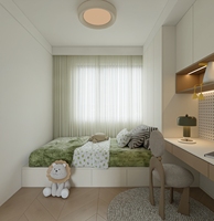 Mode moderne Table de maquillage personnalisable Bureau à tiroirs intégrés Bibliothèque Armoire à portes pour chambre d'enfant Chambre d'hôtel